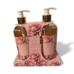 Hopificio Roses Liquid Hand Soap & Body Wash Set – 16.9 oz Each – New